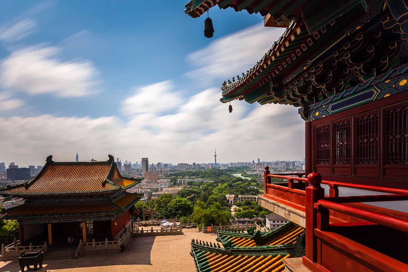 City view from a pavilion